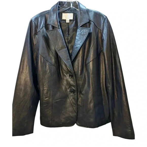 Worthington Jackets & Blazers - Worthington Black 100% Lambskin Leather Jacket/ Blazer SZ XL Beautiful, Exc cond